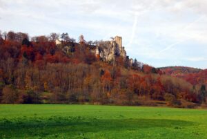 Die Burgruine Neideck thront über unserem Fischwasser